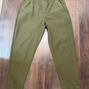 Olive Green Joggers with Elastic Waistband and Relaxed Fit